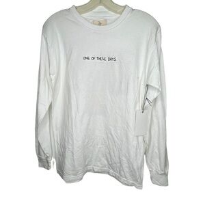 One Of These Days Co. White T-Shirt nwt
